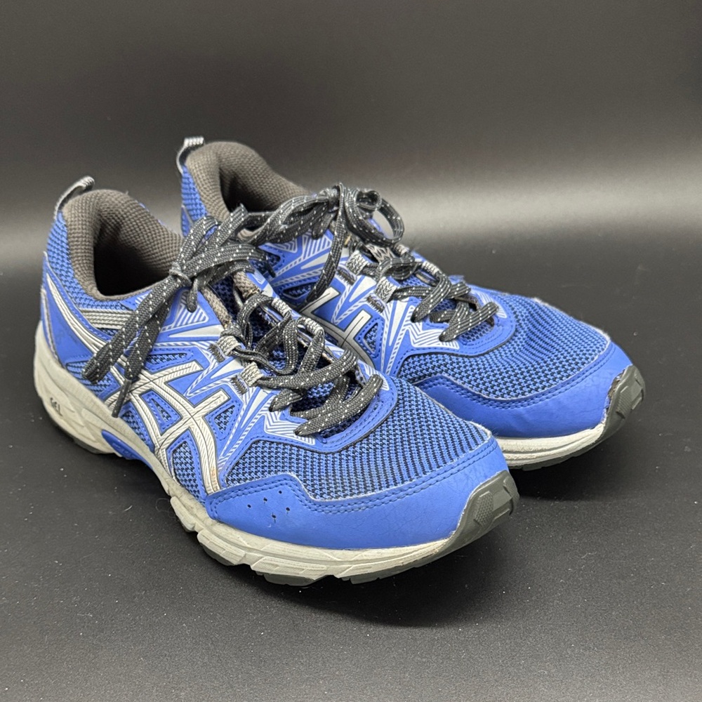 Asics Blue and Silver Gel-Venture Running Shoes Sz 8